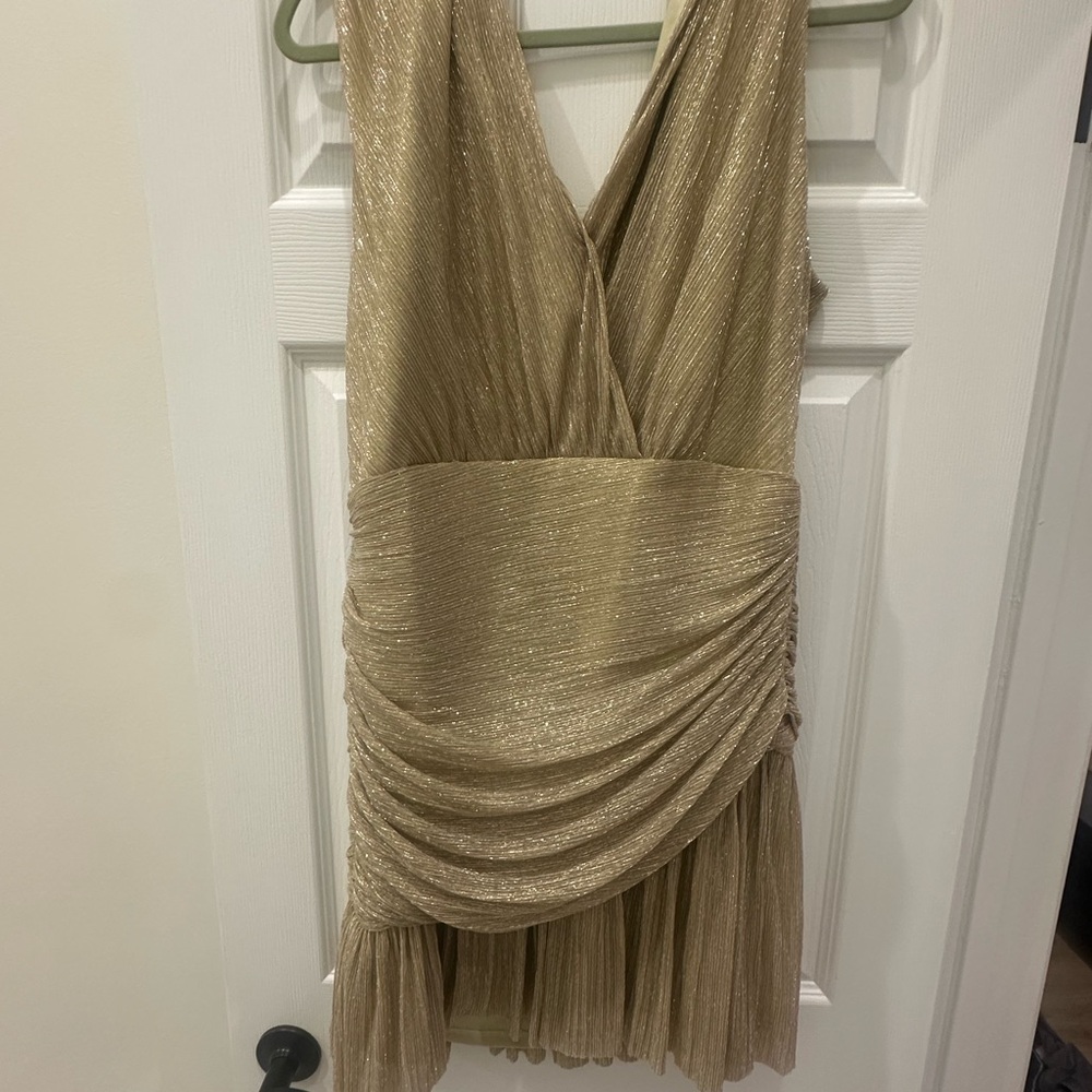Elegant Gold Evening Dress